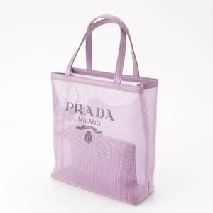 Prada Purple Small Shopping 1BG417 Bag Handbag Mesh Sequin